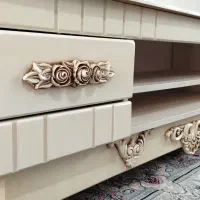 میز تلویزیون محکم و سالم با دو کشو
