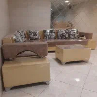 مبل ال کنج۷نفره مدل تمام راحتی باکفیت پارچه خارجی