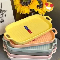 تابه سرو مستطیل رنگی فر و ماکروفری