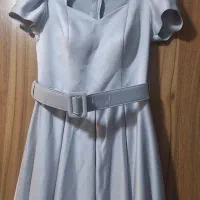 لباس طوسی ساتن مجلسی