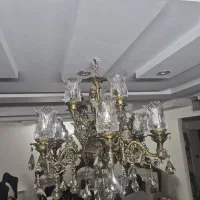 لوستر۱۲ شعله برنز انتیک