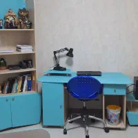 میز تحریر  و کتابخانه