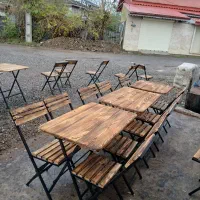 صندلی ،میز کمجا نرده ای ۶۷ s (چوب فلز)