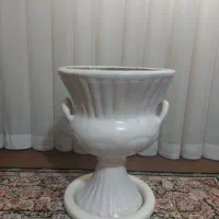 گلدان سرامیکی بزرگ با زیر گلدان