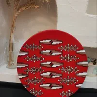 بشقاب سفالی 25سانتی طرح گلیم