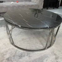 میز استیل با رویه سنگ