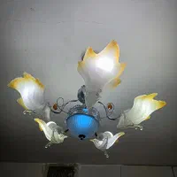 لوستر ۵ شاخه چند رنگ