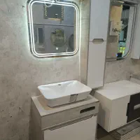 روشویی کابینتی سفید روشویی پی وی سی روشویی دیواری