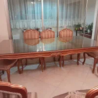 میز نهار خوری ۸ نفره چوب راش اصل