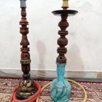 دو عدد قلیان چوب گردو