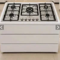 اجاق گاز سفید طوسی قهوه ای رنگبندی