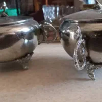 دو قندان استیل آنتیک