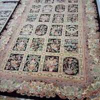 ۳ تخته فرش ۶ متری بلژیکی گل ابریشم ۳متری و کناره