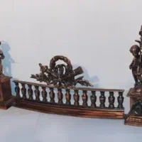 جلو شومینه برنزی