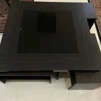میز جلو مبلی چوبی/قهوه ای تیره