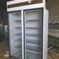 فریزر 2 درب موتور بالا ایستاده سفید مشکی
