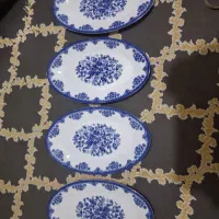 دیس چینی زرین،قندان،آبکش و لگن استیل،قوری