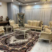 مبل تمام چوب راش ۷ نفره با دکور