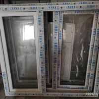 پنجره دوجداره PVC اندازه 1.33*1.22