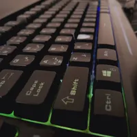 کیبورد گیمینگ green با نور پردازی RGB و کلیک نرم|قطعات و لوازم جانبی رایانه|قم, بکایی|دیوار