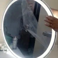 اینه پشت نور دار گرد جنس اعلا مخصوص حمام