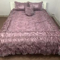 روتختی دو نفره جنس ساتن و تور