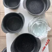 کباب پز دوطرفه رو میزی و قابلمه هفت پارچه