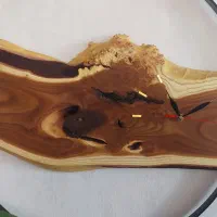 ساعت دیواری چوب طبیعی(روستیک)