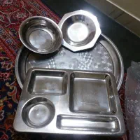 صنف سینی کاسه بشقاب۶ضلعی استیل