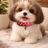 قلاده چرم و پلاک شناسایی سگ و گربه