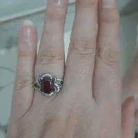 انگشتر نقره یاقوت