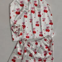 لباس خواب سه تیکه کش و تاپ و شلوارک