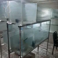 شیشه آکواریوم وپایه و وسایل جانبی برای کارگاه ماهی