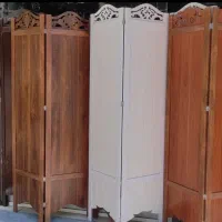جداکننده فضاMDF مشکی سفید.. پارتیشن پاراوان باپایه