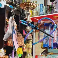 قلیان برنجی سنگین قلم کاری شده