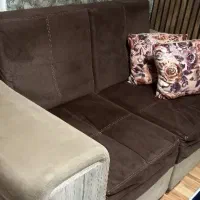 ست مبل ۷ نفره همراه میز بزرگ و شیشه