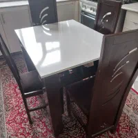 میز نهار غذا خوری ۴ نفره با ۴صندلی چوبی