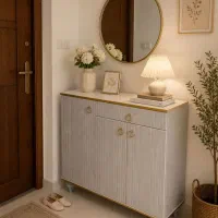 جاکفشی چوبی بارنگبندی جذاب