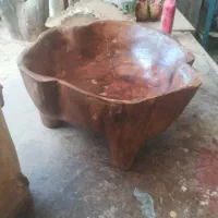 کاسه چوبی روستیک