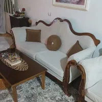 مبل مجلسی۷نفره (طرح سلطنتی)باتزئینات چوب خاص