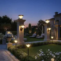 چراغ پارکی خورشیدی چراغ حیاطی