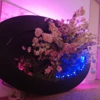 تابلو گل مصنوعی با نور مخفی