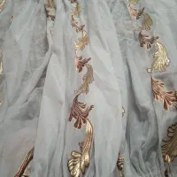 پرده حریر هاشیه دار