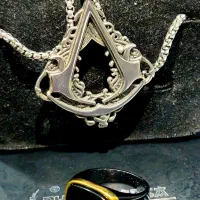 گردنبند و انگشتر استیل