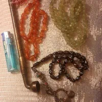 چپق طلاکوب یُسر شامقصودعقیق قدمتدار