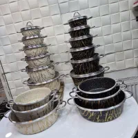 انواع قابلمه ۱۵ تیکه دسته استیل