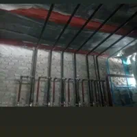 لوله کشی گاز و نرده و موتور خانه و پله گرد و اهنی