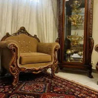 مبلمان نیمه استیل رنگ بدنه فندقی