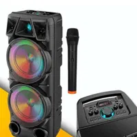 باند اسپیکر ایستاده بلوتوثی خانگی همراه زیرچرخ دار