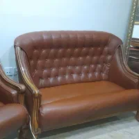 مبلمان چرم قدیمی نیم ست